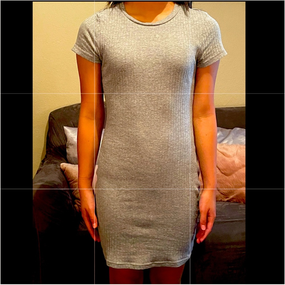 SHEIN T shirt dress, Juniors Small, gray.